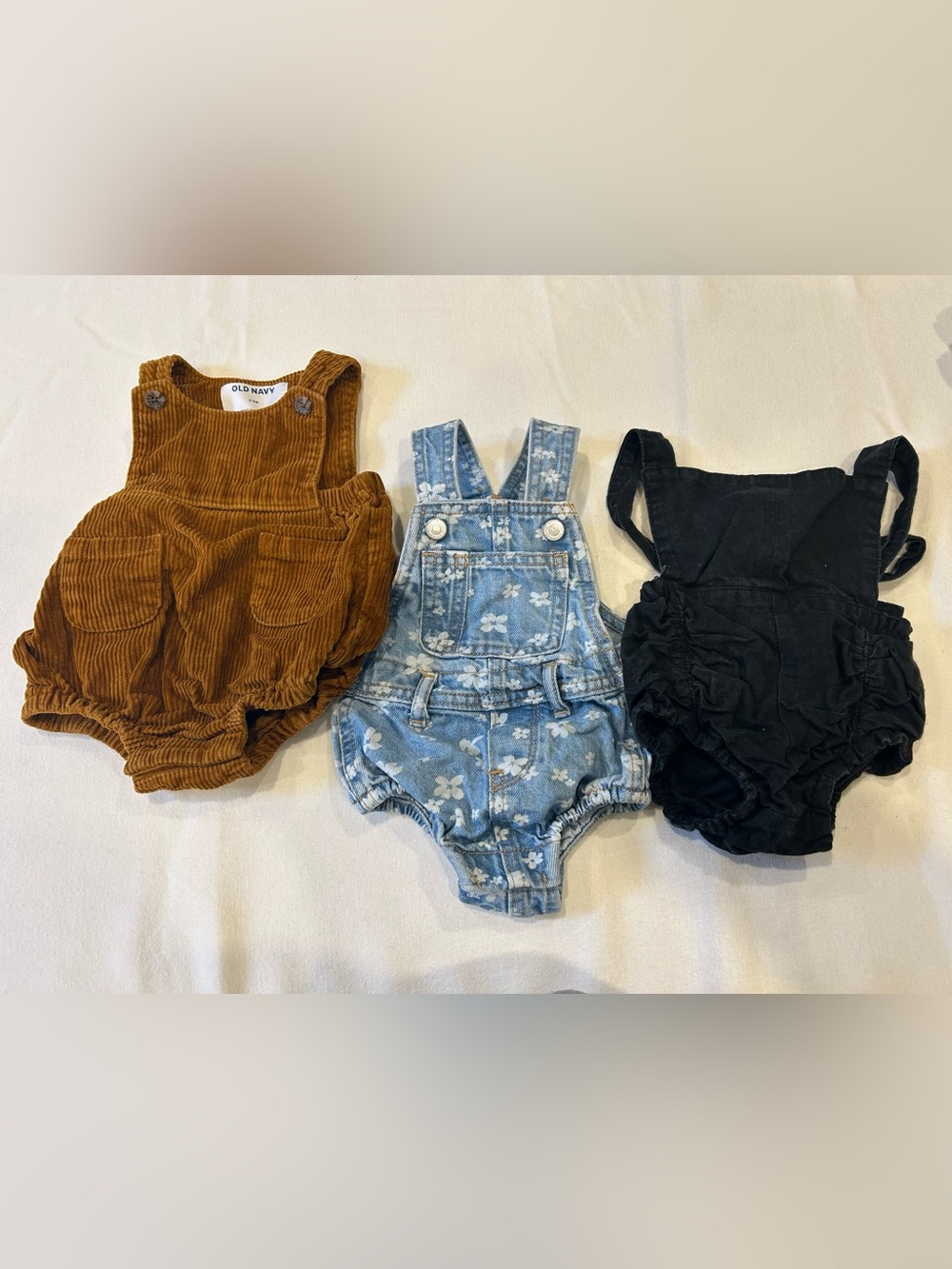 3 baby overall romper bundle